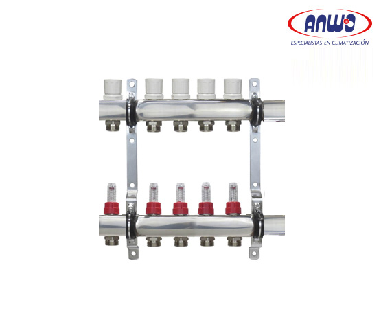 KIT COLECTOR 4V C/SOP. Y TAPON + FLUJOMETRO