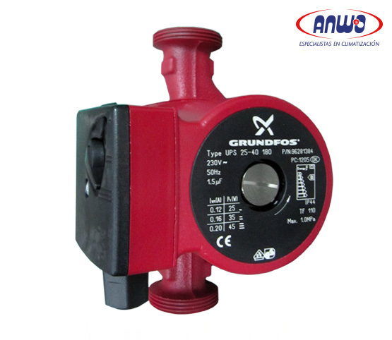 BOMBA GRUNDFOS CIRCULADORA ROTOR HUMEDO UPS 25-60 N 180 1X230V 50HZ 9H