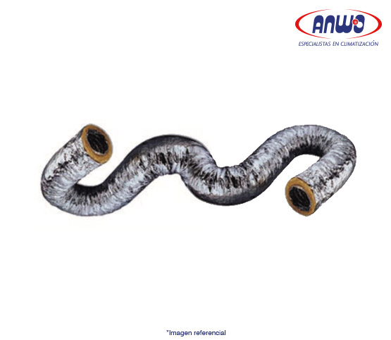 DUCTO FLEXIBLE ALUMINIO 12 LARGO 7.6MTS.