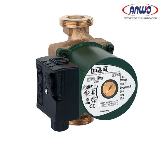 KIT BOMBA DAB CIRCULADORA ROTOR HUMEDO VS 35/150 UNION BRONCE 1 220V