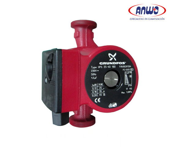 BOMBA GRUNDFOS CIRCULADORA ROTOR HUMEDO UPS 25-60 180 1X230V 50HZ 9H