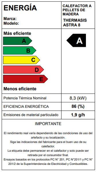 KIT ESTUFA PELLET ASTRA 8KW + 30 BOLSAS PELLET 18KG