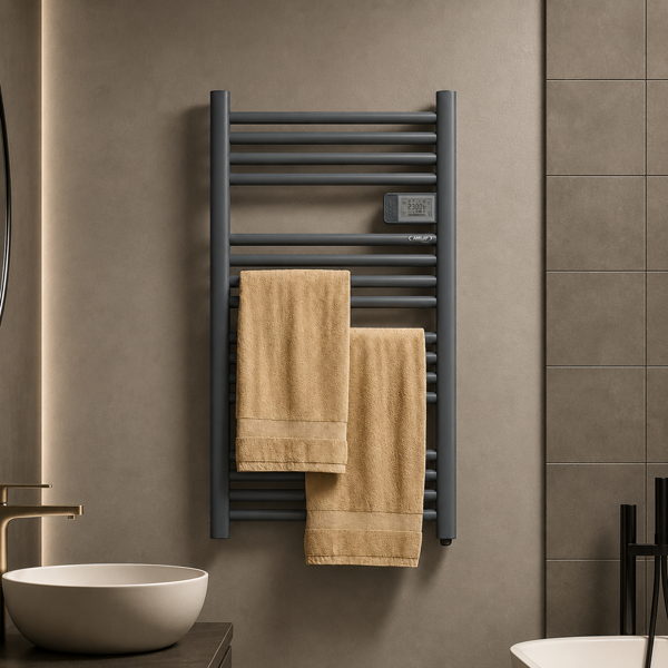 TOALLERO ELÉCTRICO TUBULAR ANWO FL.500G 500W GRIS MATE C/WIFI