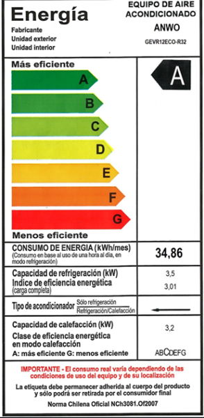EAA VENTANA FRIO/CALOR 12000 BTUH R32