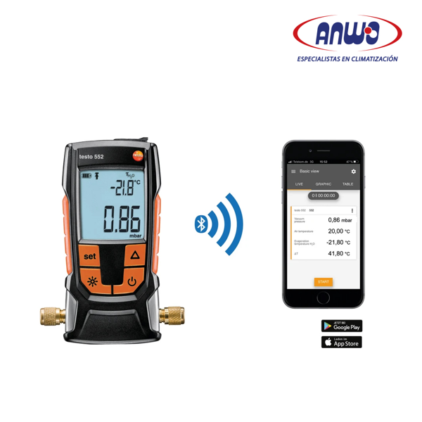 VACUOMETRO DIGITAL BLUETOOTH TESTO 552