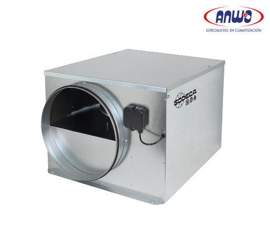 EXTRACTOR CENTRIFUGO EN LINEA BAJO NIVEL DE RUIDO CONEXIÓN 315MM 220V 1400 RPM QMAX 1401M3H
