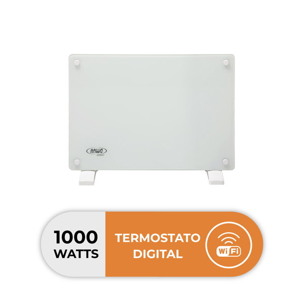 PANEL ELÉCTRICO VIDRIO ANWO NDFL.1000V 1000W C/WIFI