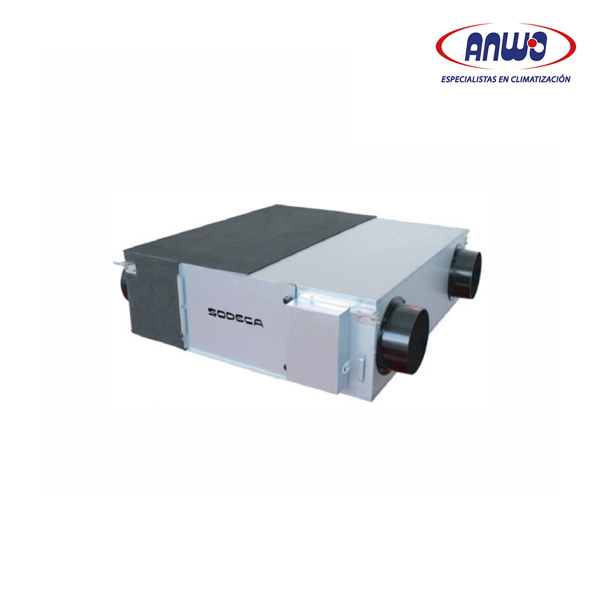 RECUPERADOR DE CALOR REB-80 BAJO PERFIL CON MOTOR EC 220V HASTA 86% DE EF. Q MAX 960 M3H