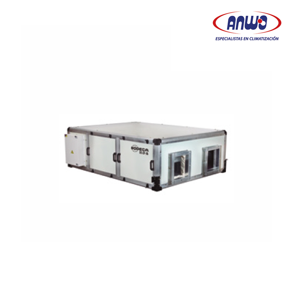 RECUPERADOR DE CALOR REB-180 BAJO PERFIL CON MOTOR EC 220V HASTA 86% DE EF. Q MAX 1718 M3H