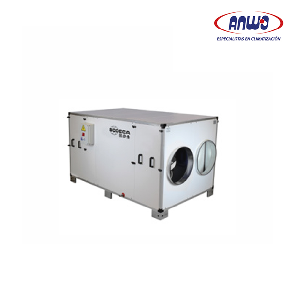 RECUPERADOR DE CALOR REB-600 BAJO PERFIL CON MOTOR EC 380V HASTA 86% DE EF. Q MAX 5821 M3H