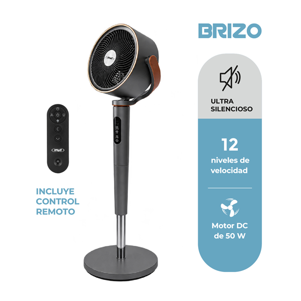 VENTILADOR Y CIRCULADOR DE AIRE PEDESTAL OSCILACIÓN 360°