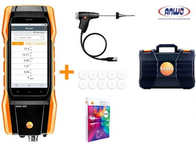 SET 2 ANALIZADOR DE COMBUSTION TESTO 300 (SIN IMPRESORA)