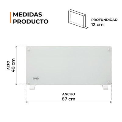 PANEL ELÉCTRICO VIDRIO ANWO NDFL.2000V 2000W C/WIFI