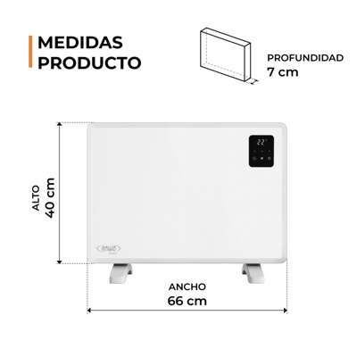 PANEL ELÉCTRICO LISO ANWO NDFL.1200A 1200W C/WIFI