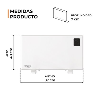 PANEL ELÉCTRICO LISO ANWO NDFL.1800A 1800W C/WIFI