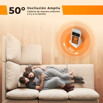 CALEFACTOR ELECTRICO ANWO PTC 2000W TORRE BLANCO