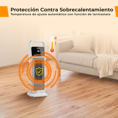 CALEFACTOR ELECTRICO ANWO PTC 2000W TORRE BLANCO