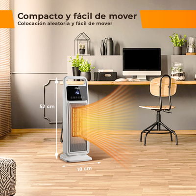 CALEFACTOR ELECTRICO ANWO PTC 2000W TORRE BLANCO