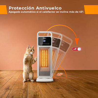 CALEFACTOR ELECTRICO ANWO PTC 2000W TORRE BLANCO