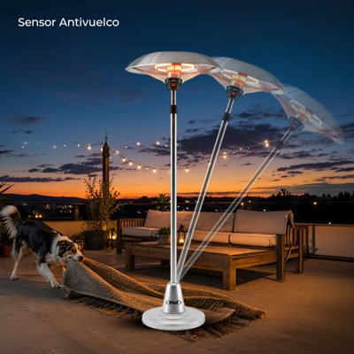 CALEFACTOR EXTERIOR DE PIE 2000 WATTS ALTURA AJUSTABLE PHH2000BS