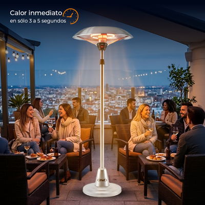 CALEFACTOR EXTERIOR DE PIE 2000 WATTS ALTURA AJUSTABLE PHH2000BS
