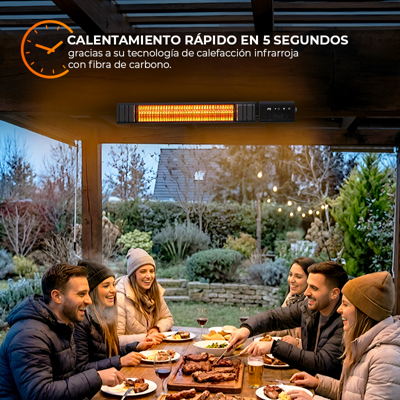 CALEFACTOR DE TERRAZA MURO 2000 WATTS CON WIFI T17-GR20B