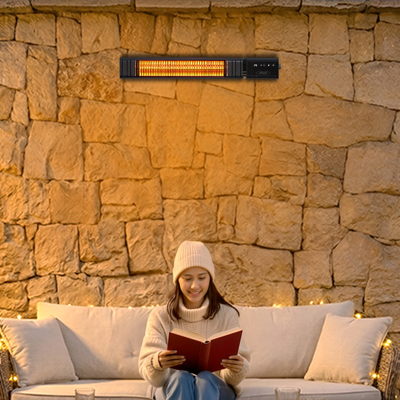 CALEFACTOR DE TERRAZA MURO 2000 WATTS CON WIFI T17-GR20B