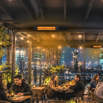 CALEFACTOR DE TERRAZA MURO 2000 WATTS CON WIFI T17-GR20B