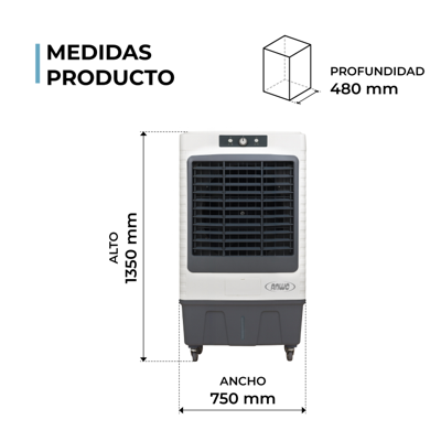 ENFRIADOR EVAPORATIVO PORTATIL COMERCIAL 8.000MCH