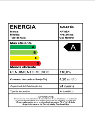 CALEFÓN CONDENSACIÓN KD NAVIEN NPE 24 L/M NG