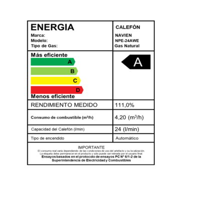 CALEFÓN CONDENSACIÓN KD NAVIEN NPE 24 L/M NG CON BOMBA RECIRCULADORA