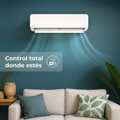 (HASTA AGOTAR STOCK, USAR COD: GES18ECOFLOW-N) EAA. MURO ECOFLOW FRIO/CALOR 18.000 BTUH R32 INVERTER WIFI