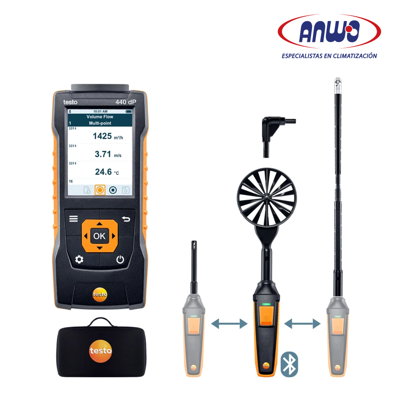TESTO 440 DELTA P - KIT COMBINADO 2 PARA CAUDAL BT