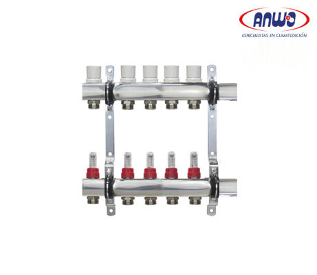 KIT COLECTOR 4V C/SOP. Y TAPON + FLUJOMETRO