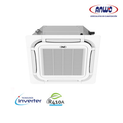 AIRE ACONDICIONADO SPLIT CASSETTE 8 VIAS 48.000 BTUH INVERTER R410A N2