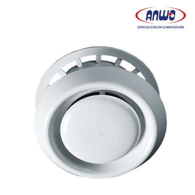 VALVULAS DE DISCO DE AIRE PLASTICAS PARA DISTRIBUCION DE AIRE EN TECHO O PARED DIAMETRO 125MM