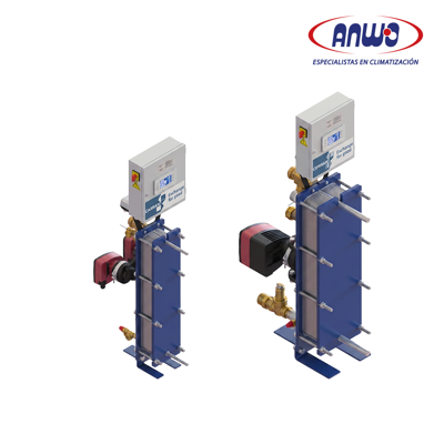 PRODUCTOR DE ACS INSTANTÁNEO CIPRIANI SHW, BOMBA SIMPLE, 27 PLACAS P 080, 10 BAR, 226-307 KW