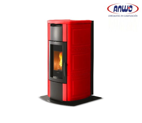 TERMOESTUFA PELLET 20KW ROJA