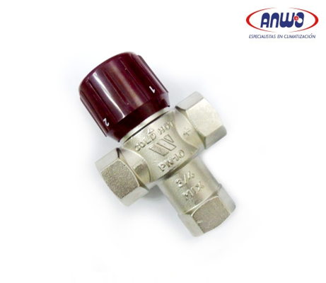 VALVULA MEZCLA ACS TERMOSTATICA 3 VIAS AQUAMIX 3/4 HI 42-60 GRADOS