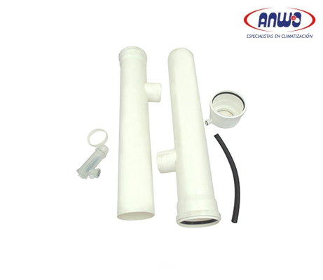 COLECTOR PP HUMOS PARA 2 CALDERAS Ø160 LUNA/POWER