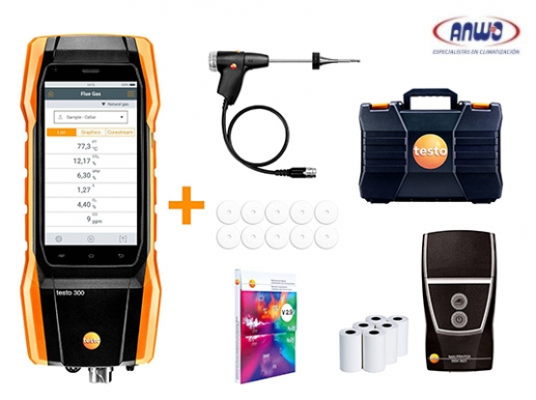ANALIZADOR DE COMBUSTION TESTO 300 (CON IMPRESORA). SET 3