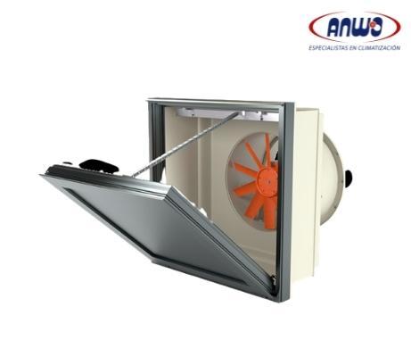 VENTILADOR HELOCIDAL CON COMPUERTA