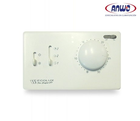 TERMOSTATO PARA FAN COIL FAN CONFORT, CHANGE MANUAL, 2 TUBOS